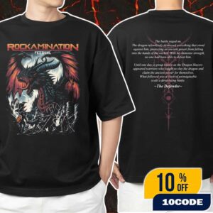 Rockamination Festival 2025 Official Merchandise 3.0 12-13 July 2025 At Stadion Wilis Madiun With Line Up Backprint Unisex T-Shirt Merchandise