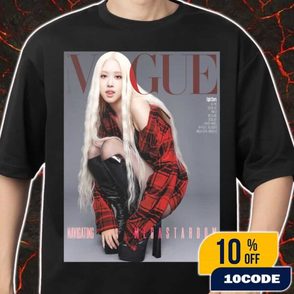 Roses Are Rosie Vogue Korea Magazine Cover Eight Stars Navigating Megastardom Merch Unisex T-Shirt
