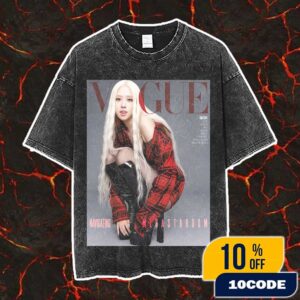 Roses Are Rosie Vogue Korea Magazine Cover Eight Stars Navigating Megastardom Vintage Washed Unisex T-Shirt