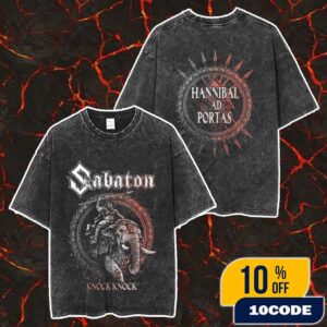 Sabaton Legends New Artwork 11th Studio Album Knock Knock Hanibal Ad Portas Lightning At The Gates 17 October 2025 Merch Unisex Two Sided Washed T-Shirt