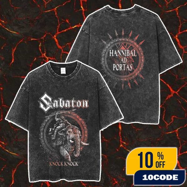 Sabaton Legends New Artwork 11th Studio Album Knock Knock Hanibal Ad Portas Lightning At The Gates 17 October 2025 Merch Unisex Two Sided Washed T-Shirt