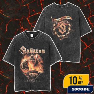 Sabaton Legends New Artwork 11th Studio Album Knock Knock Hanibal Ad Portas Lightning At The Gates 17 October 2025 Merch Unisex Two Sided Washed T-Shirt (Copy)