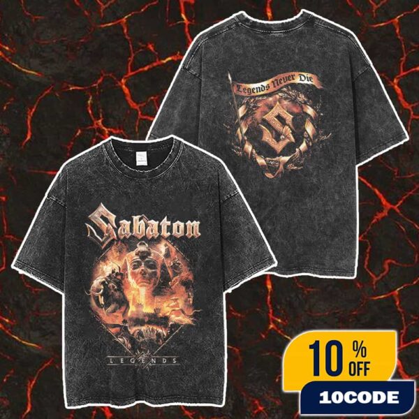 Sabaton Legends New Artwork 11th Studio Album Knock Knock Hanibal Ad Portas Lightning At The Gates 17 October 2025 Merch Unisex Two Sided Washed T-Shirt (Copy)