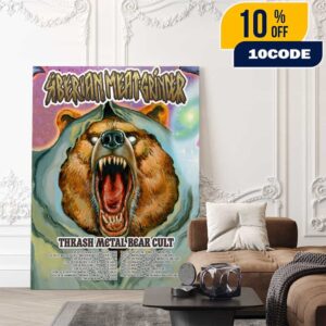 Siberian Meat Grinder Thrash Metal Bear Cult Tour 2025 Poster Bear Tsar Artwork Limited With Tour Dates Poster Canvas Home Decor