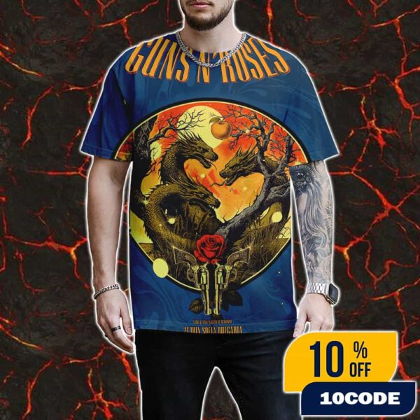 Sofia This Is Going To Be Special Guns N’ Roses World Tour 21 July 2025 At Sofia Bulgaria Vasil Levski National Stadium Poster Event All Over Print Graphic T-Shirt, Hoodie