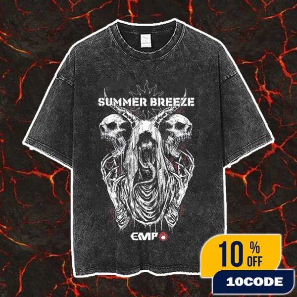 Summer Breeze Dark Gothic Metal Style EMP Merch Collabo Shirt 2025 Artwork Vintage Washed Unisex T-Shirt