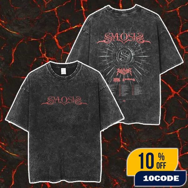 Sylosis EU UK Headline Tour 2025 With revocation x DISTANT x Life Cycles Poster Tour Dates Merch Unisex Two Sided Washed T-Shirt