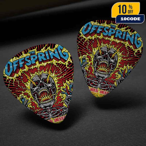 The Offspring Supercharged North American Tour 2025 Poster Tour Dates Artwork By Jimbo Phillips Guitar Pick