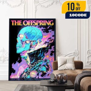 The Offspring’s Supercharged Worldwide North American Tour 2025 July 12 At Tampa FL MidFlorida Credit Union Amphitheatre Limited Poster Artwork By Niclas M Poster Canvas