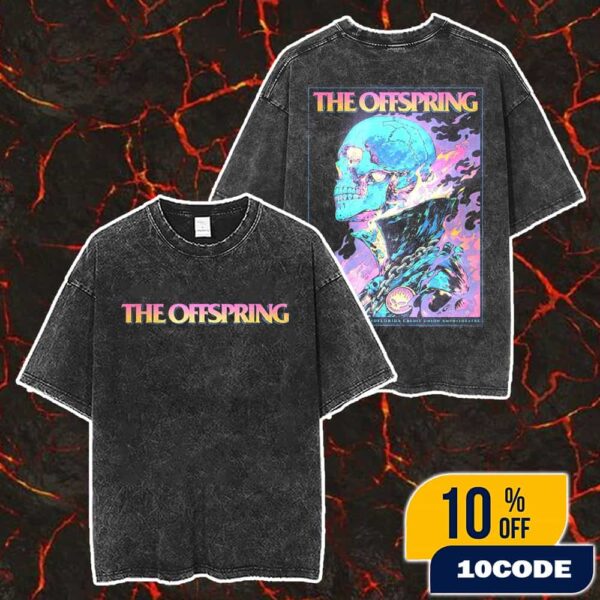The Offspring’s Supercharged Worldwide North American Tour 2025 July 12 At Tampa FL MidFlorida Credit Union Amphitheatre Limited Poster Artwork By Niclas M Washed T-Shirt