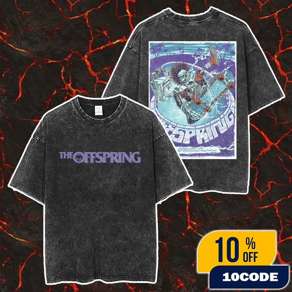 The Offspring’s Supercharged Worldwide North American Tour 23 July 2025 At Budweiser Stage Toronto 909 Lakeshore Blvd West Merch Unisex Two Sided Washed T-Shirt The Offspring’s Supercharged Worldwide North American Tour 23 July 2025 At Budweiser Stage Toronto 909 Lakeshore Blvd West Merch Unisex Two Sided Washed T-Shirt