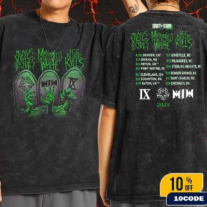 The Trinity Of Terror Tour 2025 With Ice Nine Kills – Black Veil Brides and Motionless White Tour Dates On Aug And Sept Wash T-Shirt Two Sides