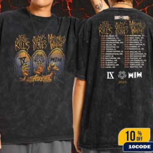 The Trinity Of Terror Tour 2025 With Ice Nine Kills – Black Veil Brides and Motionless White Tour Dates On Oct Nov And Dec Wash T-Shirt Two Sides