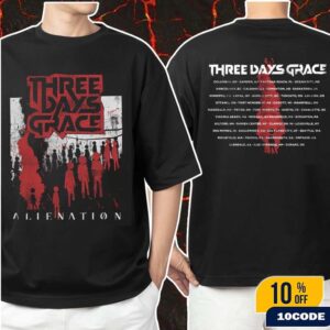 Three Days Grace Alienation 2025 Tour Tee Merchandise Tour Dates Fan Gifts Classic T-Shirt Two Sides