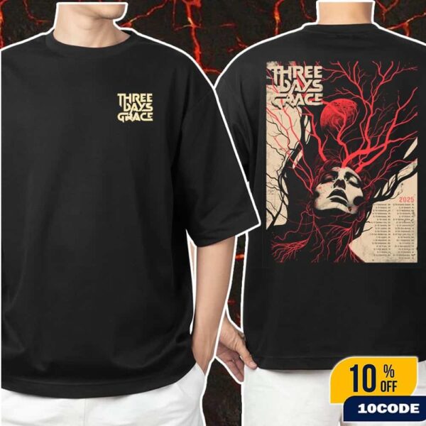 Three Days Grace Alienation Tour 2025 Tour Poster Merch Fan Gifts Classic T-Shirt Two Sides