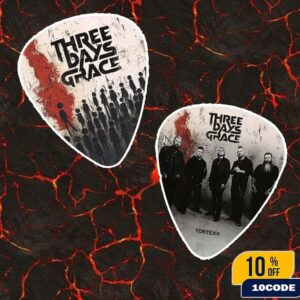 Three Days Grace Guitar Pick Tour Coasters 2025 Merchandise Fan Gifts