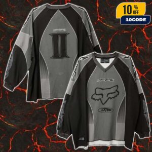 Travis Scott Cactus Jack x Fox Jackboys 2 Pack B3 CJ x Fox Racing Collab Streetwear And Motor Style V-Neck Jersey