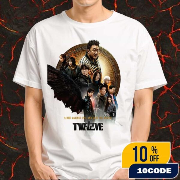 Twelve On Disney Plus August 23 2025 Stand Against Evil And Save The World New Poster Movie The Zodiac Guardians Merchandise Unisex T-Shirt