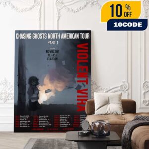Violent Vira Chasing Ghosts North American Tour Part 1 ft Novulent x Rehash x Clarion Poster Tour Dates 2025 Poster Canvas Home Decor