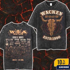 Wacken Open Air 2025 In Schleswig Holstein Germany Classic Rock Tee Festival From July 30 To August 2 Wash Two Sides T-Shirt