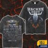 Wacken Open Air 2025 In Schleswig Holstein Germany Dragons Tee Festival From July 30 To August 2 Wash Two Sides T-Shirt