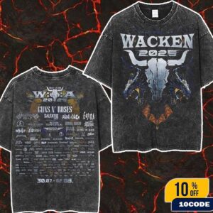 Wacken Open Air 2025 In Schleswig Holstein Germany Dragons Tee Festival From July 30 To August 2 Wash Two Sides T-Shirt