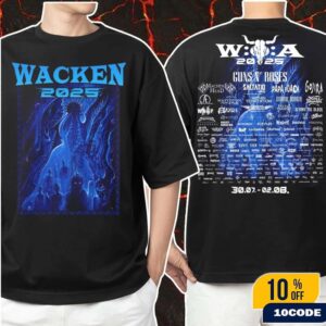 Wacken Open Air 2025 In Schleswig Holstein Germany Lovecraft Tee Festival From July 30 To August 2 Merch Two Sides T-Shirt
