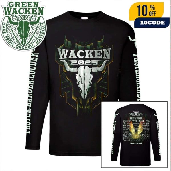 Wacken Open Air 2025 In Schleswig Holstein Germany Main Longsleeve Festival From July 30 To August 2 Merch Shirt