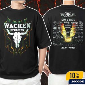 Wacken Open Air 2025 In Schleswig Holstein Germany Main Tee Festival From July 30 To August 2 Merch Two Sides T-Shirt