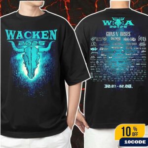 Wacken Open Air 2025 In Schleswig Holstein Germany Moshpit Tee Festival From July 30 To August 2 Merch Two Sides T-Shirt