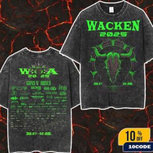 Wacken Open Air 2025 In Schleswig Holstein Germany Stargate Tee Festival From July 30 To August 2 Wash Two Sides T-Shirt