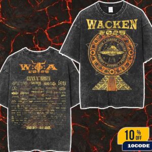 Wacken Open Air 2025 In Schleswig Holstein Germany Temple Tee Festival From July 30 To August 2 Wash Two Sides T-Shirt