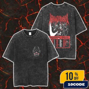 Within Destruction Europe Tour 2025 Artwork Poster Death Metal Extreme Metal 11 Countries Festival Tour Dates Merch Unisex Two Sided Washed T-Shirt