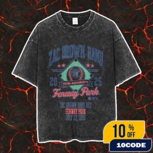 Zac Brown Band Day July 23 2025 Boston Red Sox Logo Collab ZBB Day At Fenway Park Hall Of Fame Vintage Washed Unisex T-Shirt