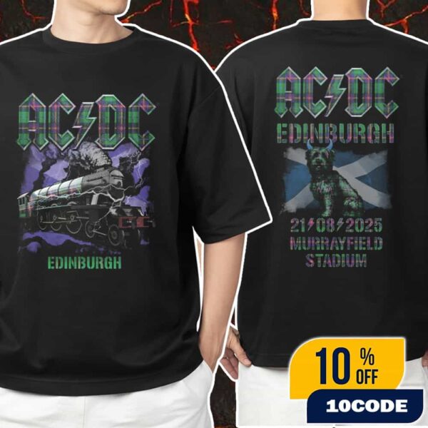 AC/DC Edinburgh PWR UP Event Tour Tee August 21 2025 At Murrayfield Stadium Unisex T-Shirt Merchandise