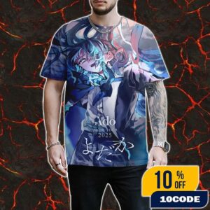 Ado Dome Tour 2025 Yodaka 5th Anniversary Poster Artwork By Orihara Limited Edition All Over Print Graphic T-Shirt, Hoodie