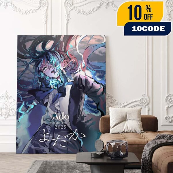 Ado Dome Tour 2025 Yodaka 5th Anniversary Poster Artwork By Orihara Limited Edition Poster Canvas Home Decor