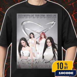 Aespa Live Tour 2025 Synk aeXIS Line Poster August Tour Dates KSPO Dome Merch Unisex T-Shirt