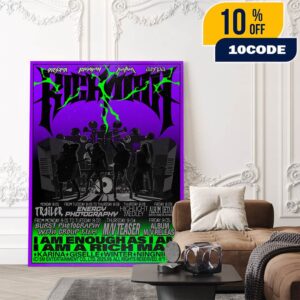 Aespa Rich Man Schedule Poster The 6th Mini Album 9-5-2025 Poster Canvas Home Decor