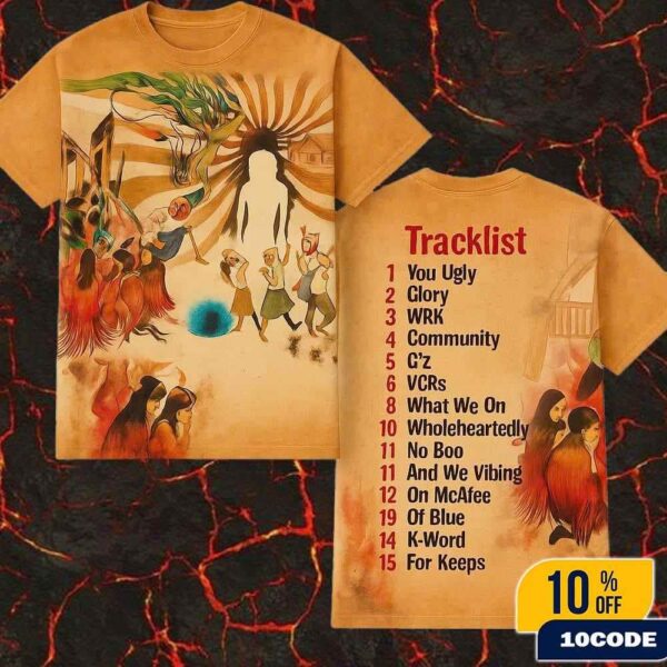 Album Tracklist Poster JID God Does Like Ugly Release On August 8th 2025 Hip Hop Art Print Vintage Style All Over Print Unisex T-Shirt