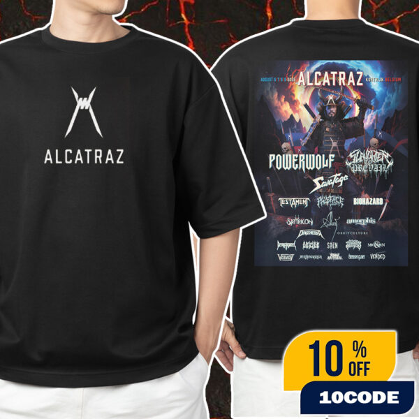 Alcatraz Festival August 6-7-8-9 2025 At Kortrijk Belgium Poster Lineup Headliners Theme Samurai Artwork Unisex T-Shirt Merchandise