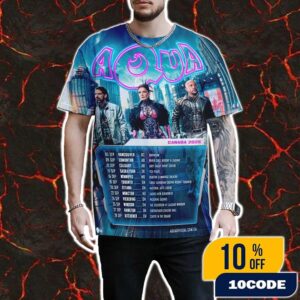 Aqua Canada 2025 Tour Dates And Cities On September All Over Print Unisex T-Shirt