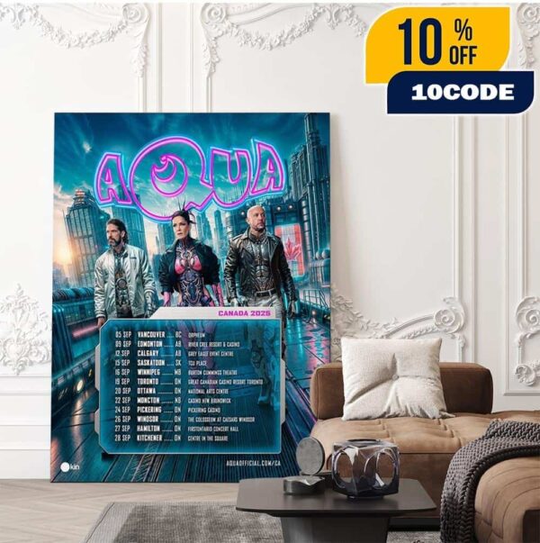 Aqua Canada 2025 Tour Dates And Cities On September Home Decor Poster Canvas