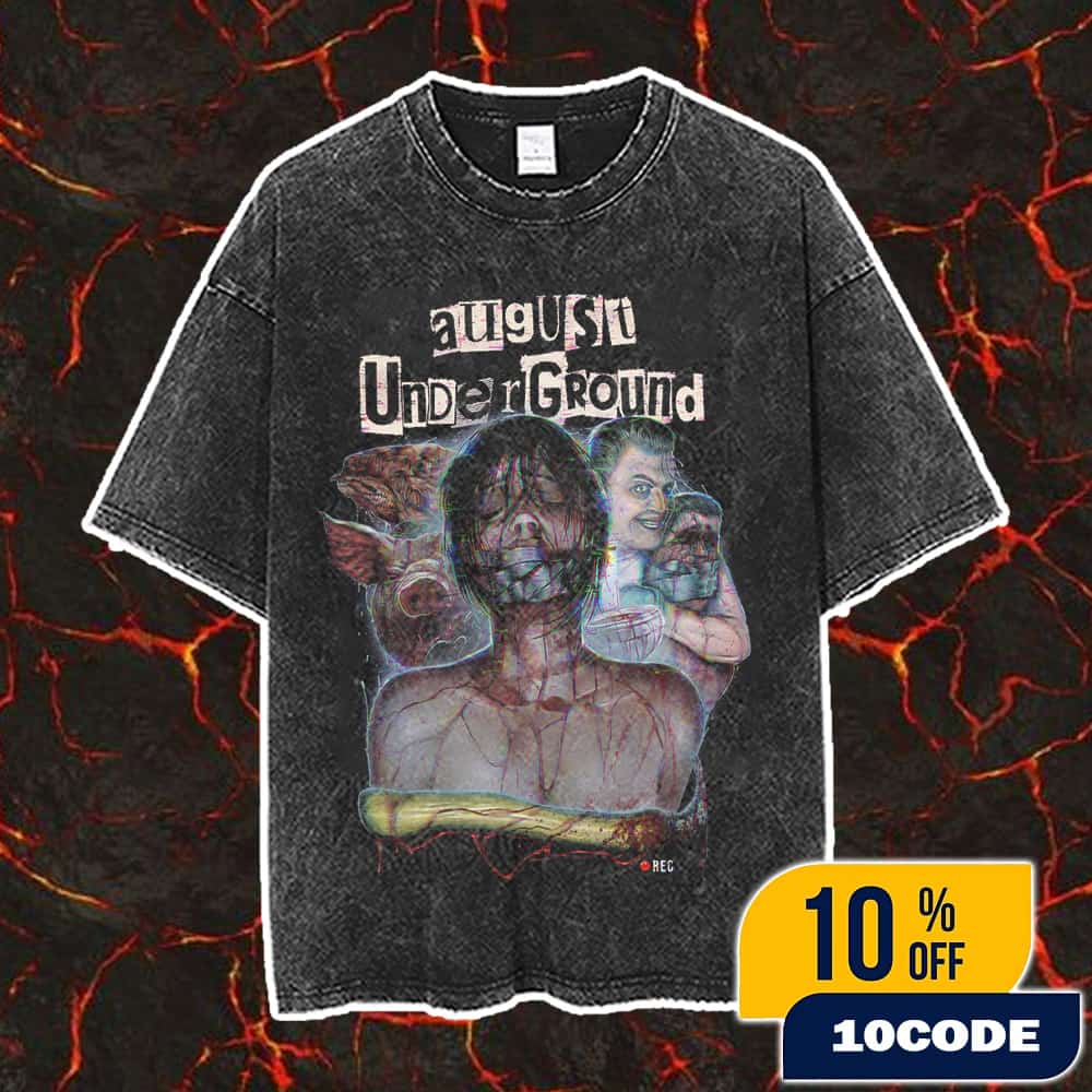 August Underground Glitch Collection Iconic Kidnap Artwork By Jonny Bush Unusual Horror Store Vintage Washed Unisex T-Shirt