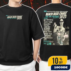 Beach Beer Chaos 2025 Poster Lineup Artwork August 14-15-16 2025 At Estraperlo Club Del Ritme Badalona Spain Unisex T-Shirt Merchandise