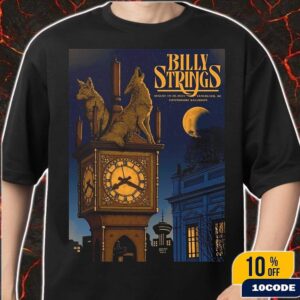 Billy Strings Vancouver BC Canada 2025 Event Poster At Commodore Ballroom On August 19th 2025 Artwork By Pat Hamou Unisex T-Shirt