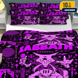 Black Sabbath Ozzy Osbourne Pokemon Alakazam Pattern Heavy Metal Bedroom Bedding Set And Two Or Four Pillow Cases
