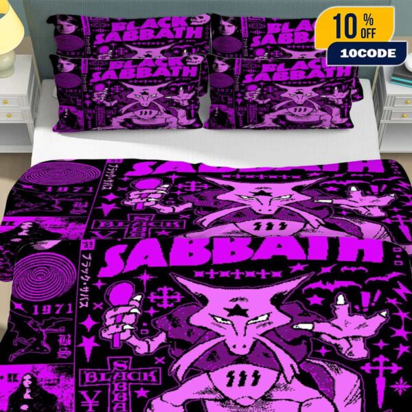 Black Sabbath Ozzy Osbourne Pokemon Alakazam Pattern Heavy Metal Bedroom Bedding Set And Two Or Four Pillow Cases