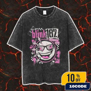 Blink-182 Hollywood Florida Event Tee On August 28 2025 Missionary Impossible Tour Open The Door Artwork By kyleisez Vintage Washed Unisex T-Shirt