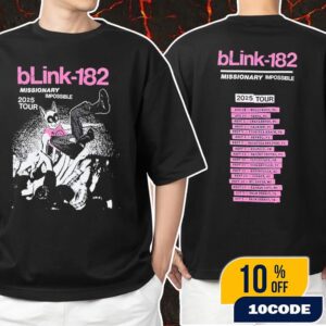 Blink-182 Missionary Impossible 2025 Tour Event Tee With Tour Dates Backprint Unisex T-Shirt Merchandise